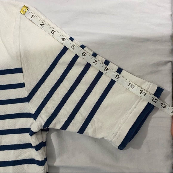 Journal Standard men's white/blue border T-shirt, Japan size M (US S) - Picture 6 of 7